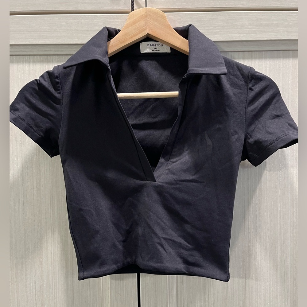 Aritzia Babaton Contour Polo Half Sleeve